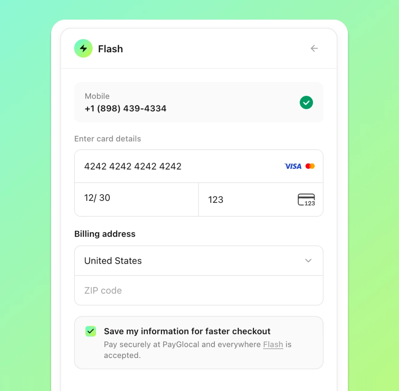 Save your details