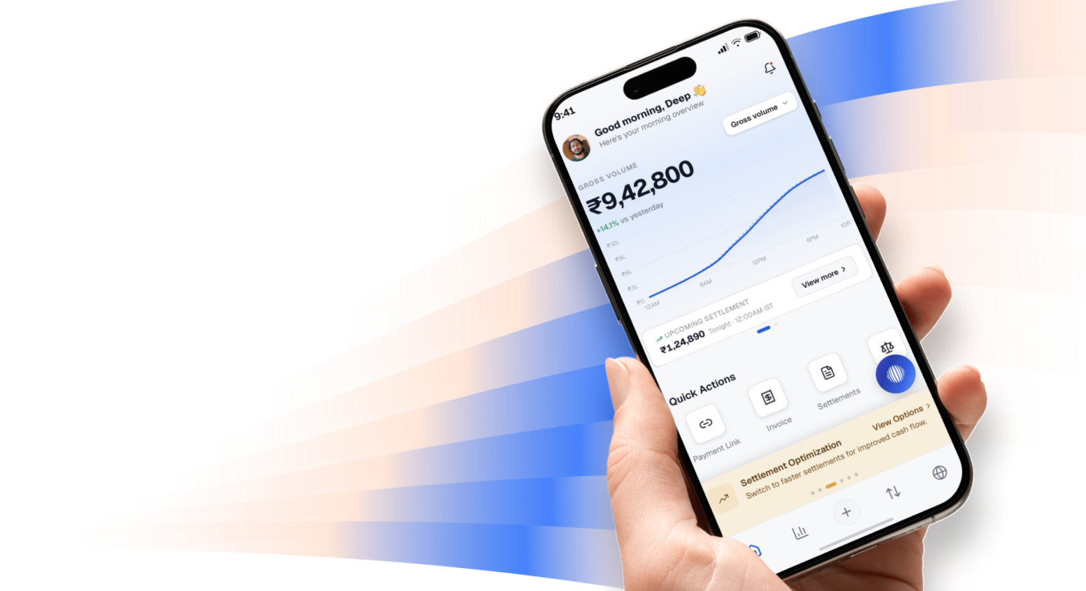 PayGlocal Go merchant dashboard on a phone
