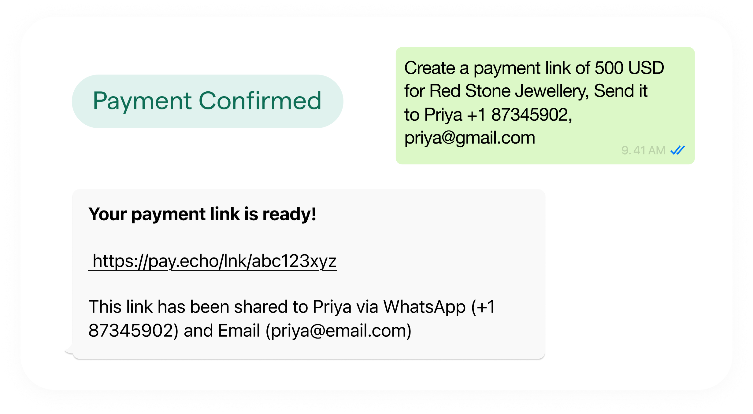 Create and share a payment link