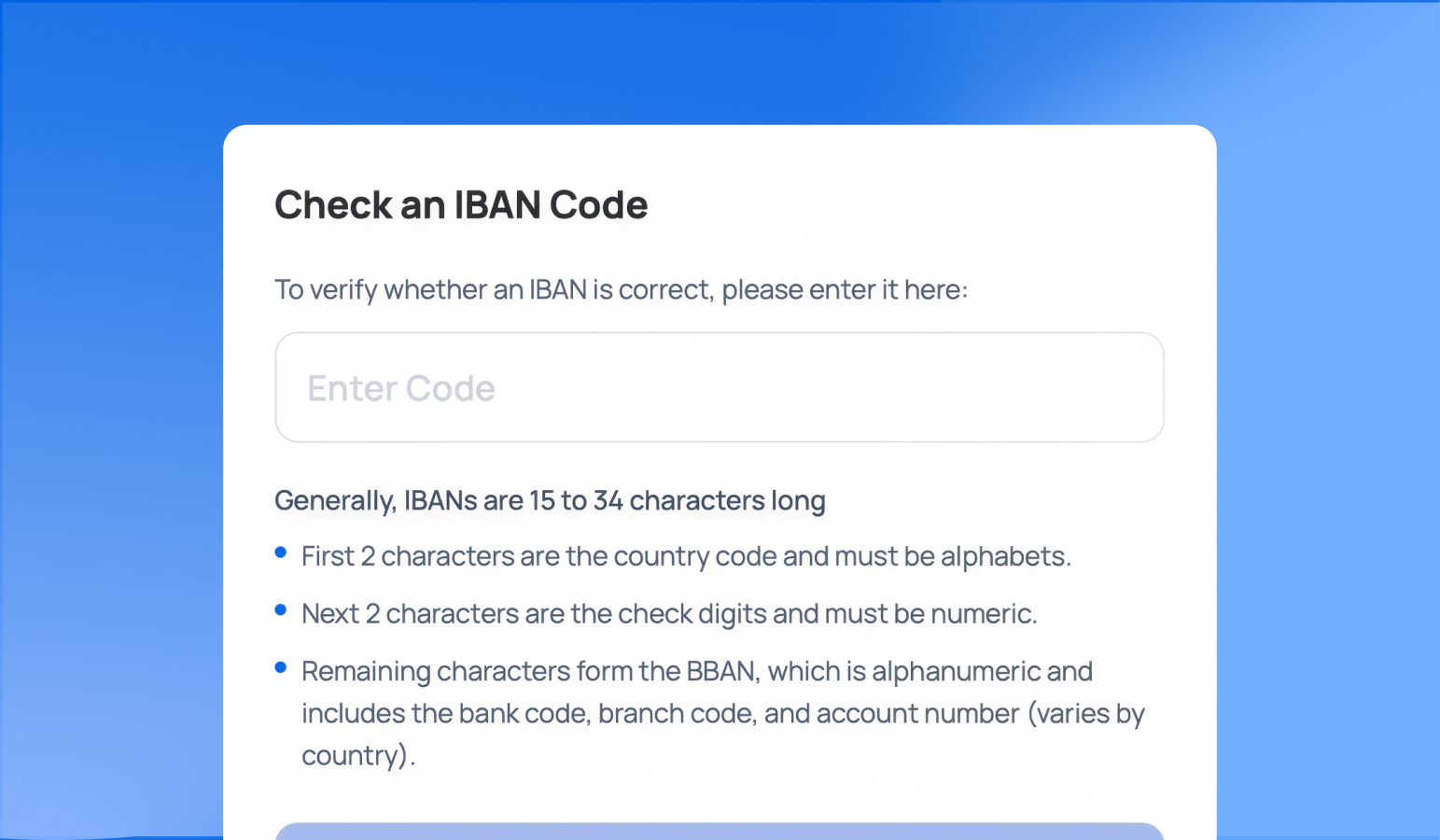 IBAN Code Checker