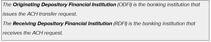 ODFI & RDFI