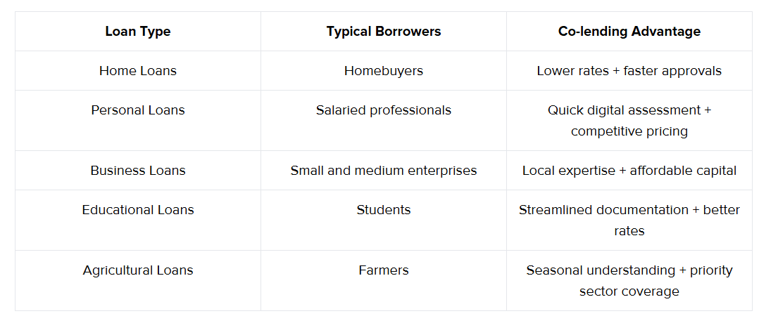 Types of Loans use Co-Lending